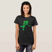 Ice Hockey Irish Kids Boys Men St Patricks Day Tシャツ (正面フル)