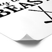 Ice hockey: Look like a beauty play like a beast. ポスター (角)