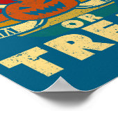 Ice Hockey Player Coach Halloween Pumpkin Hat Tric ポスター (角)