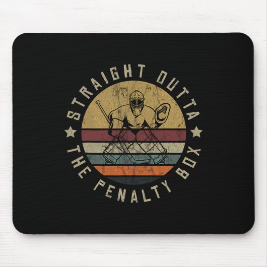 Ice Hockey Player Goalie Jersey Puck Face Mask Tea マウスパッド (正面)