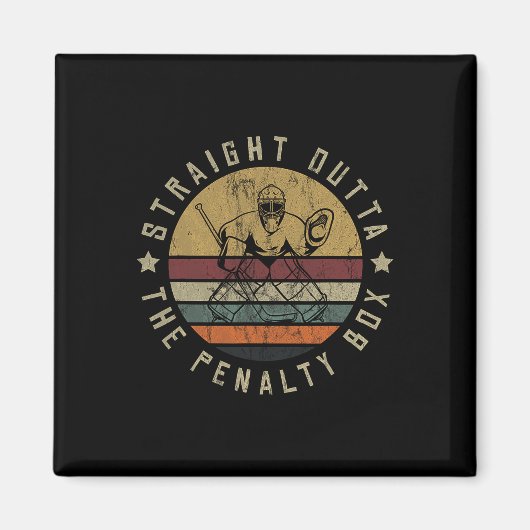 Ice Hockey Player Goalie Jersey Puck Face Mask Tea マグネット (正面)