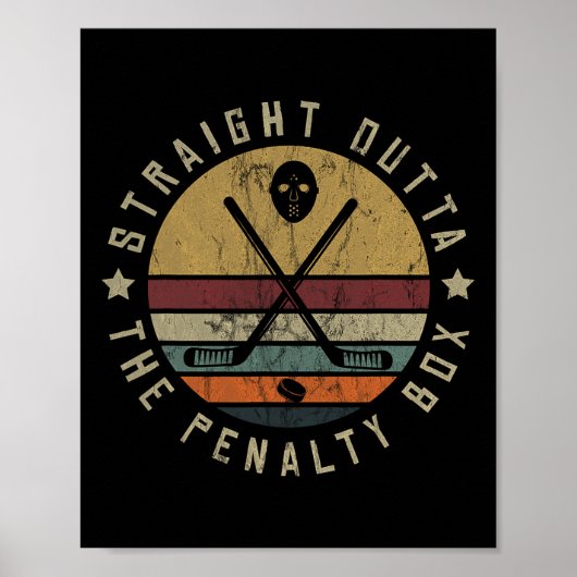 Ice Hockey Player Goalie Puck Face Mask Team Outfi ポスター (正面)