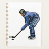 Ice Hockey Player in Blue Uniform プランナー手帳 (正面)