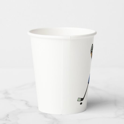 Ice Hockey Player in Blue Uniform 紙コップ (右)