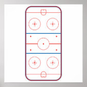 ice hockey rink graphic ポスター (正面)