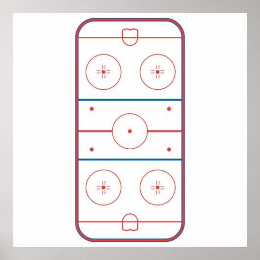 ice hockey rink graphic ポスター (正面)