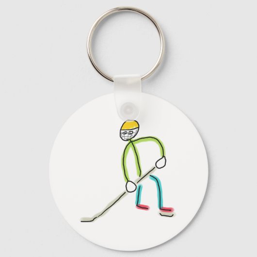 Ice Hockey Stickman キーホルダー (正面)