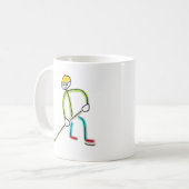 Ice Hockey Stickman コーヒーマグカップ (正面左)