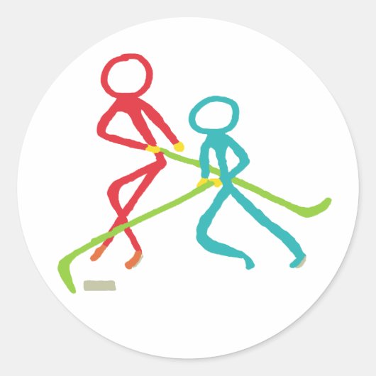 Ice Hockey Stickmen ラウンドシール (正面)