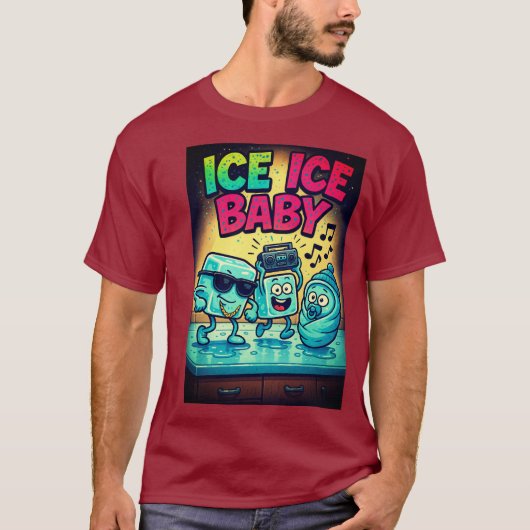 Ice Ice Baby - おもしろいヒップホップ Tシャツ (正面)