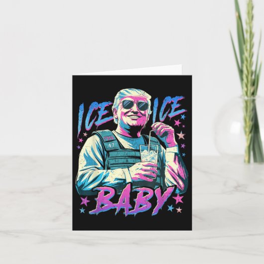 Ice Ice Baby Ice Enjoy An Ice Cold Gl Of Deportati カード (正面)