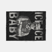 Ice Ice Baby Retro Funny Trump フリースブランケット (正面(横))