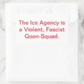 Ice is Fascist Goon-Squad Hankamer Artjunkhaus Art 長方形シール (バッグ)