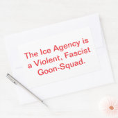 Ice is Fascist Goon-Squad Hankamer Artjunkhaus Art 長方形シール (封筒)