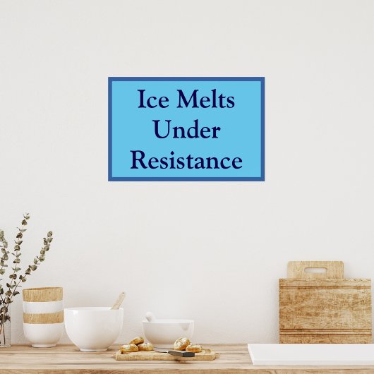 Ice Melts Under Resistance ポスター (キッチン)