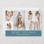 ICE Merry Christmas Elegant 9 Collage Multi-Photo シーズンカード (正面)