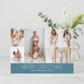 ICE Merry Christmas Elegant 9 Collage Multi-Photo シーズンカード (スタンド正面)