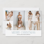 ICE Merry Christmas Elegant 9 Collage Multi-Photo シーズンカード (正面)