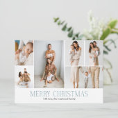 ICE Merry Christmas Elegant 9 Collage Multi-Photo シーズンカード (スタンド正面)