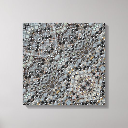 Ice Metal Fire Stretched Canvas Print キャンバスプリント (正面)