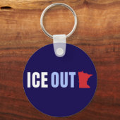 ICE OUT トランプ反対 キーホルダー (正面)