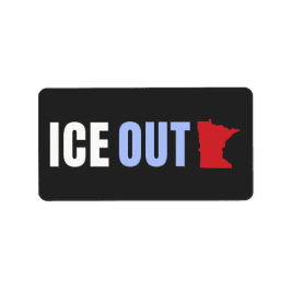 ICE OUT トランプ反対 ラベル