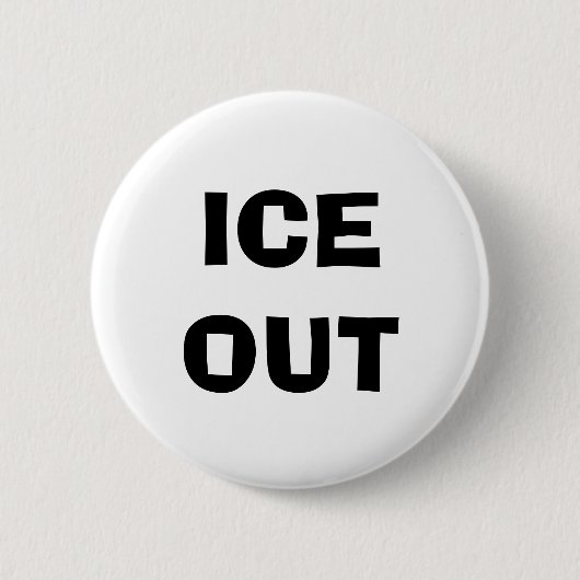 ICE OUT ピンズ 缶バッジ (正面)
