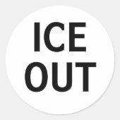 ICE OUT ラウンドシール (正面)