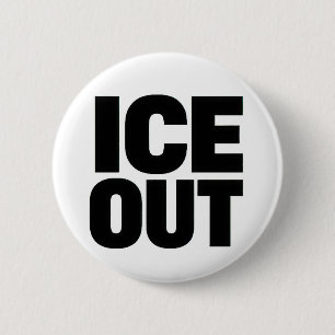 "ICE OUT"抗議バッジ 缶バッジ