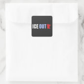 ICE OUT Anti Trump スクエアシール (バッグ)