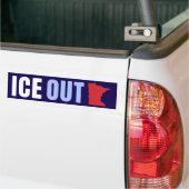 ICE OUT Anti Trump バンパーステッカー (トラック上)