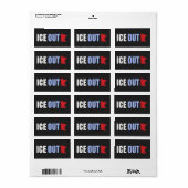 ICE OUT Anti Trump ラベル (フルシート)