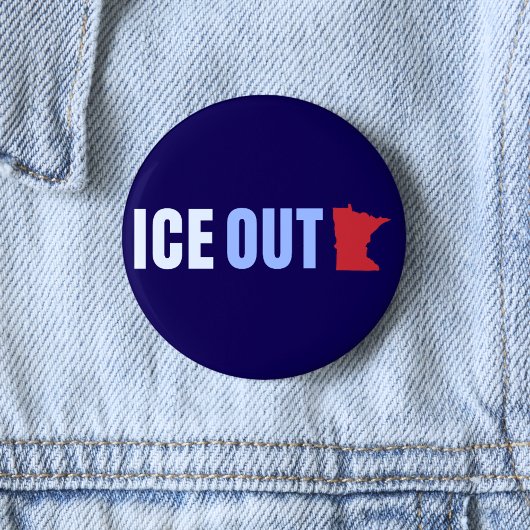 ICE OUT Anti Trump 缶バッジ