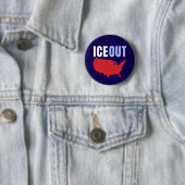 ICE OUT Anti Trump USA 缶バッジ (インサイチュ)