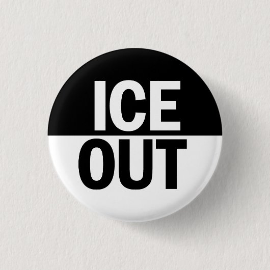ICE OUT Button 缶バッジ (正面)