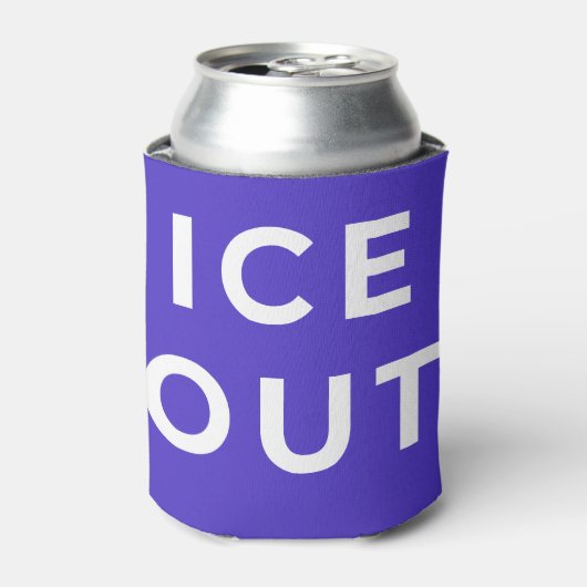 ICE OUT Can Cooler | Immigration Justice Protest 缶クーラー (缶正面)