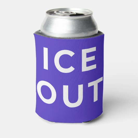 ICE OUT Can Cooler | Immigration Justice Protest 缶クーラー (缶裏面)
