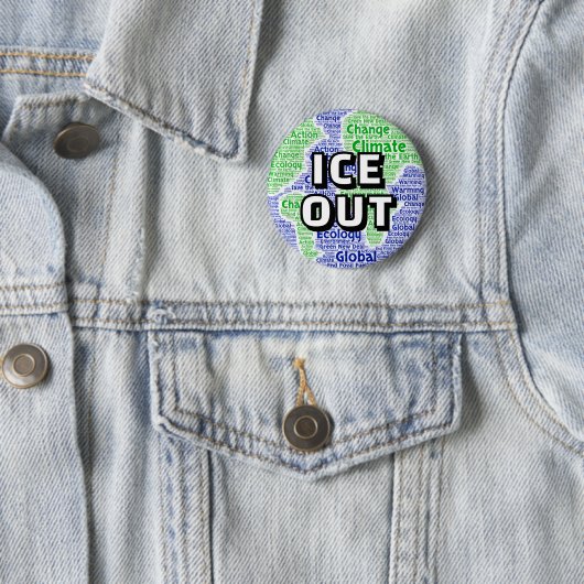 ICE OUT (globe) 缶バッジ (インサイチュ)