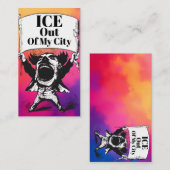 ICE Out of My City 名刺 (正面/裏面)