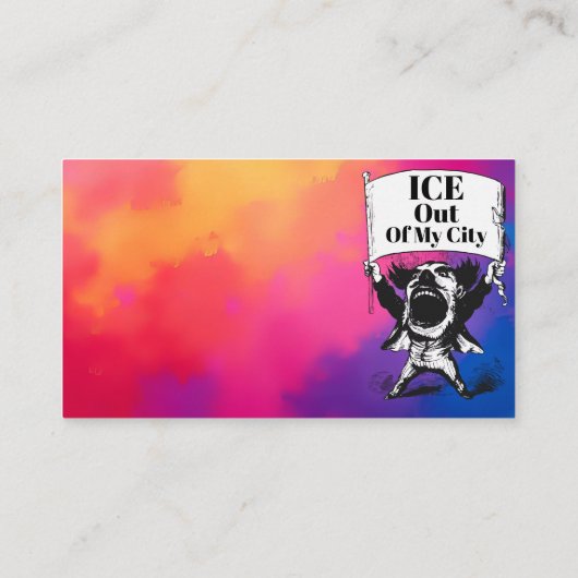 ICE Out of My City Business Card 名刺 (裏面)