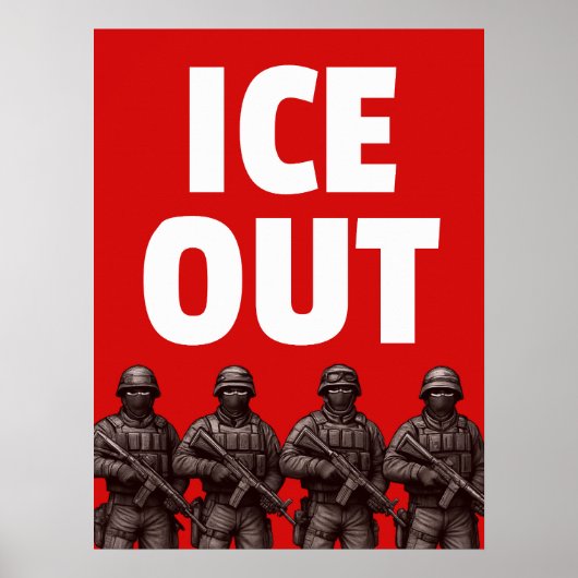 ICE OUT poster sign and download,  ポスター (正面)