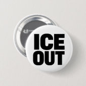"ICE OUT" protest button 缶バッジ (正面&裏面)