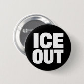 "ICE OUT" protest button 缶バッジ (正面&裏面)