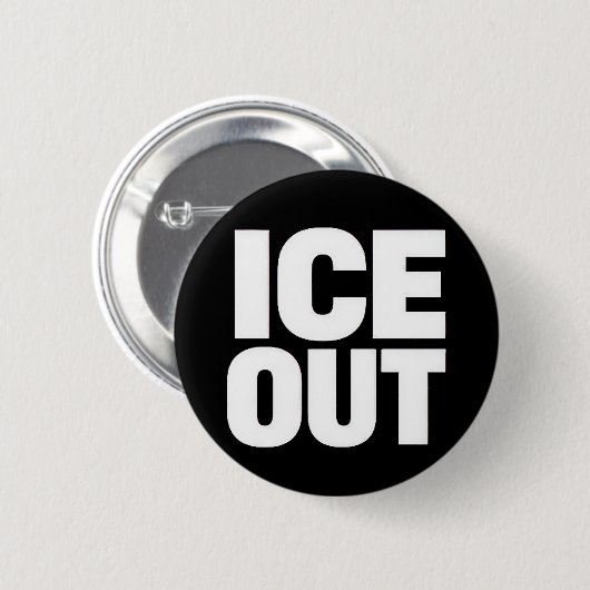 "ICE OUT" protest button 缶バッジ (正面&裏面)