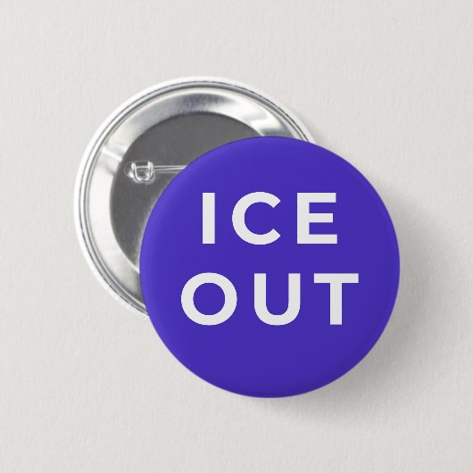 ICE OUT Protest Button | Bold Immigration Justice  缶バッジ (正面&裏面)