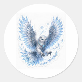 Ice Owl Sticker ラウンドシール