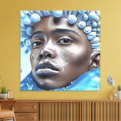 Ice Prince Melanin Black Boy Magic Bruh Winter Bro キャンバスプリント (インサイチュ (リビング))