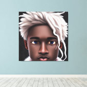 Ice Prince Melanin Black Boy Magic Bruh Winter Bro キャンバスプリント (インサイチュ (ウッドフロア))