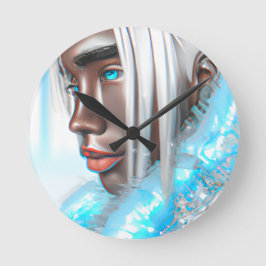 Ice Prince Melanin Black Boy Magic Bruh Winter Bro ラウンド壁時計