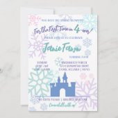 Ice Princess 4th Birthday Invitation | Template 招待状 (正面)